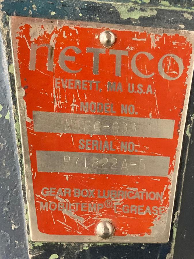 Used Nettco,NSPG-033,3-Phase Mixer 0.33Hp Converted 110V by Genesis Hybrid Control