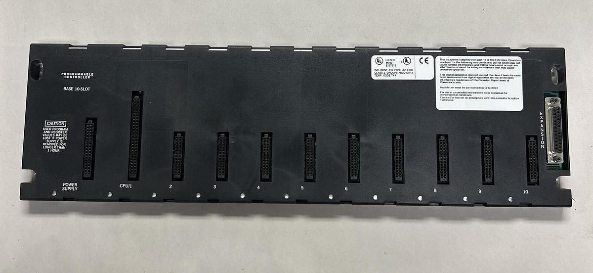 Used GE FANUC,IC693CHS391H,10 SLOT EXPANSION BASEPLATE