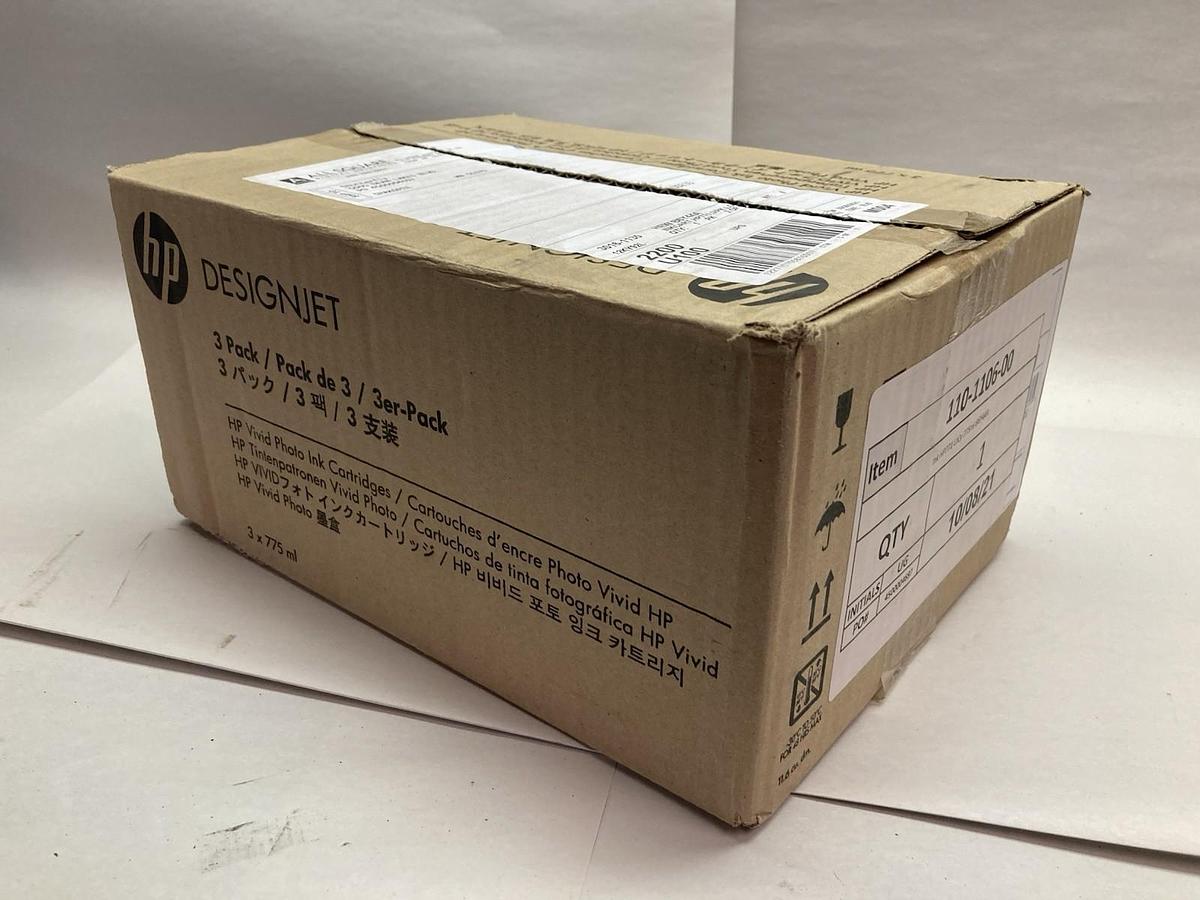 Used Hewlett Packard,B6Y44A,Magenta Ink Cartridge Tripack 775ML - REFILLED