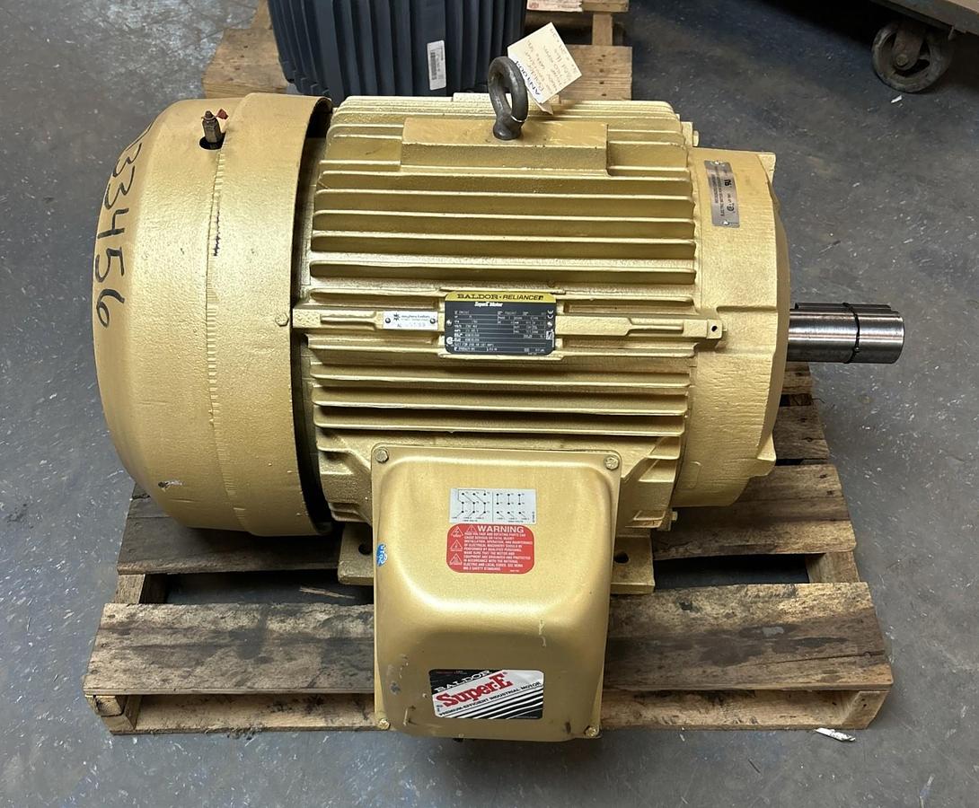 Used BALDOR,EM4316T,SUPER-E MOTOR 75HP 1780RPM 240/460V 3PH 365T FRAME