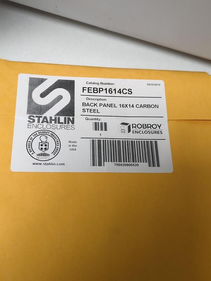 STAHLIN,RJ1614HW,FIBERGLASS ENCLOSURE 4X16X7 GHW NOS