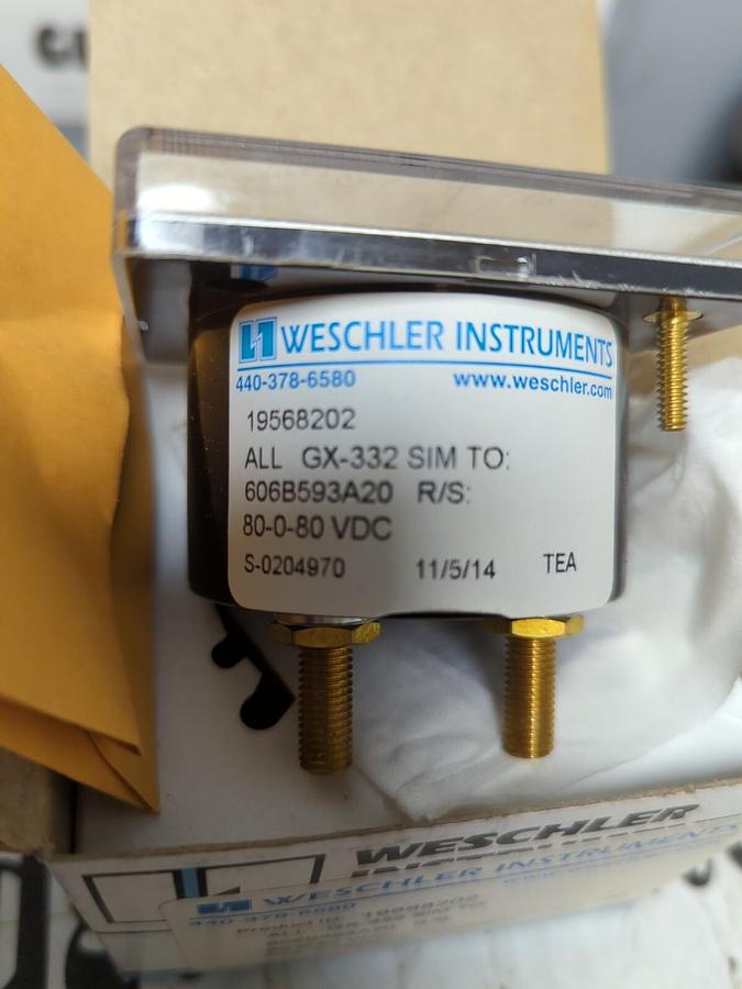 WESCHLER,19568202 ALL GX-332 8-0-80 VDC, PANEL METER NOS