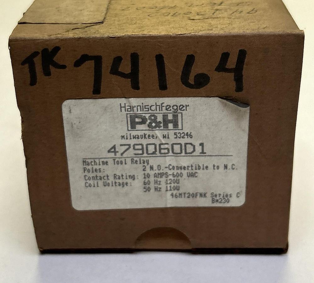 P&H,479Q60D1,CONTROL RELAY 120V NOS