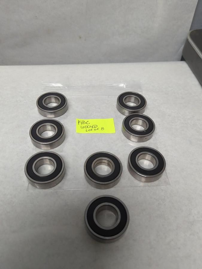 KBC,6004D,RUBBER SEALED BALL BEARING LOT OF 8