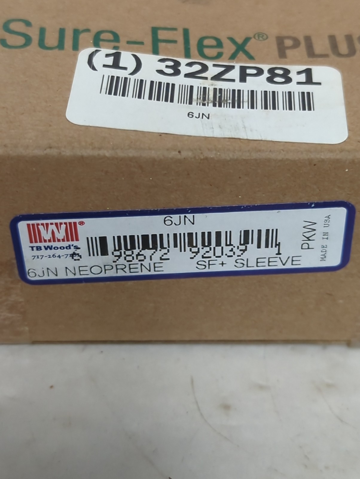 TB WOOD'S,6JN,NEOPRENE SURE-FLEX SLEEVE NOS