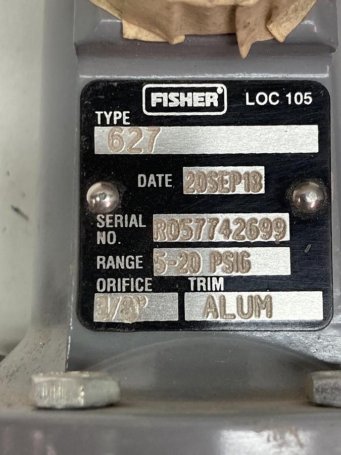 Used Fisher,Type 627,Gas Pressure Regulator 3/8 Inch