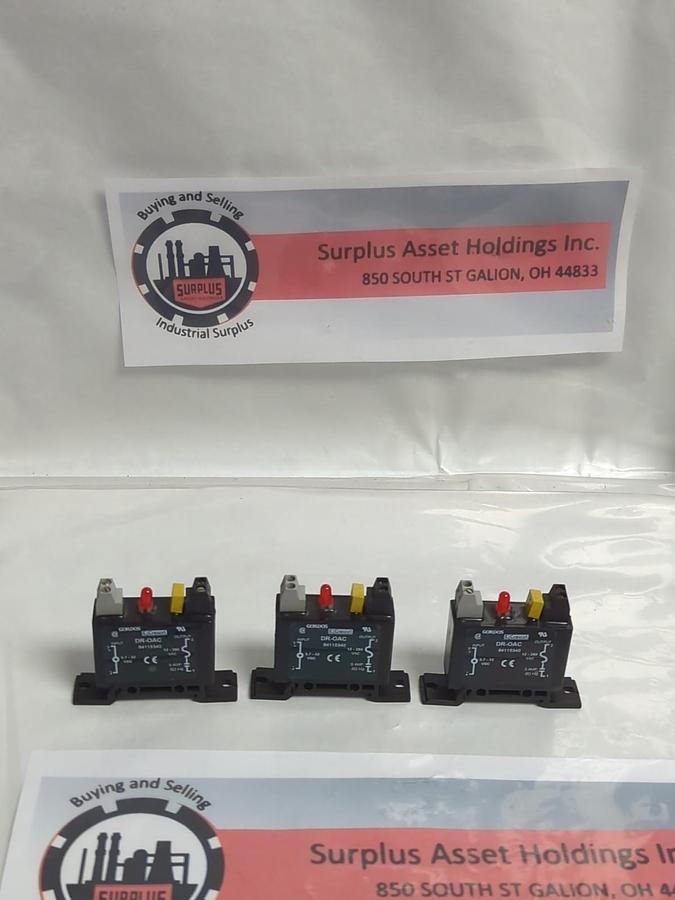 Used GORDOS,DR-0AC,SOLID STATE RELAY LOT OF 3 PRE-OWNED