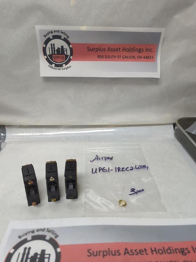 Used AIRPAX,UPG1-1REC2-6349-1,CIRCUIT BREAKER 3 AMP LOT OF 3 PRE-OWNED