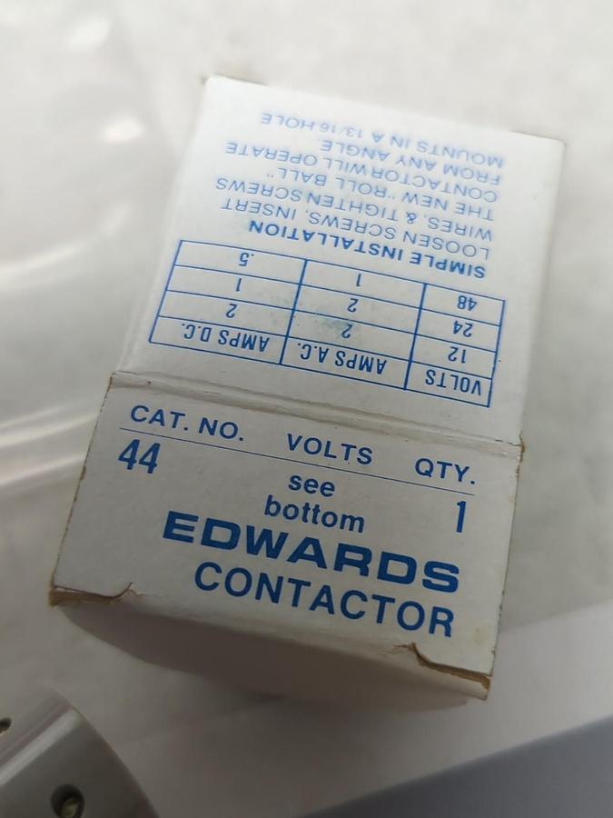EDWARDS,44,CONTACTORS PRESSURE ON BALL OPENS CIRCUIT LOT OF 5 NOS