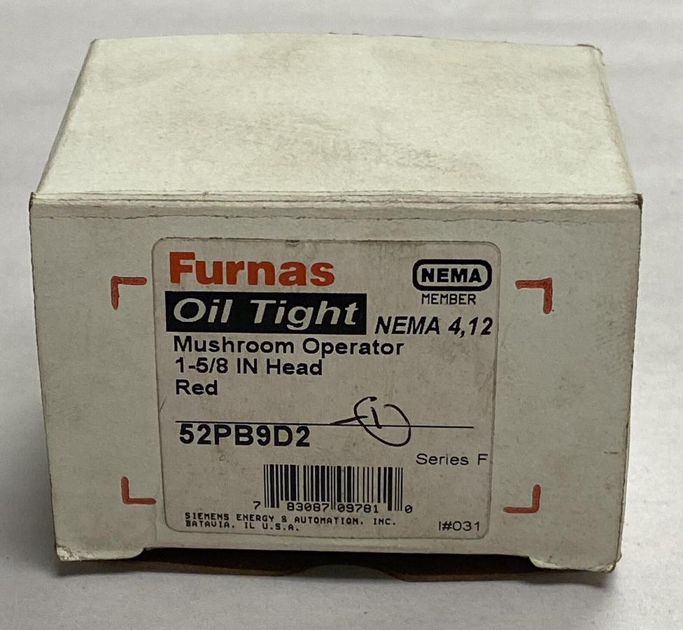 Furnas,52PB9D2,Mushroom Operating Head NO CAP NOS