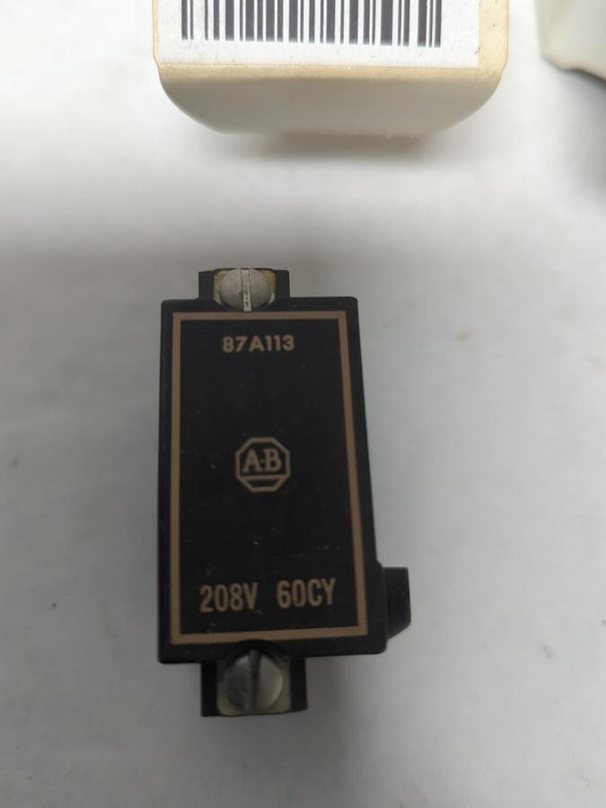 Used ALLEN-BRADLEY,87A113,COIL PRE-OWNED 208V 60CY LOT OF 2 NOT IN ORIGINAL BOXES