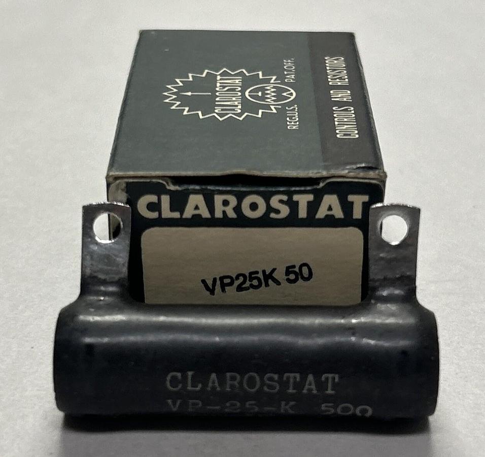 Used CLAROSTAT,VP25K50,RESISTOR NOS