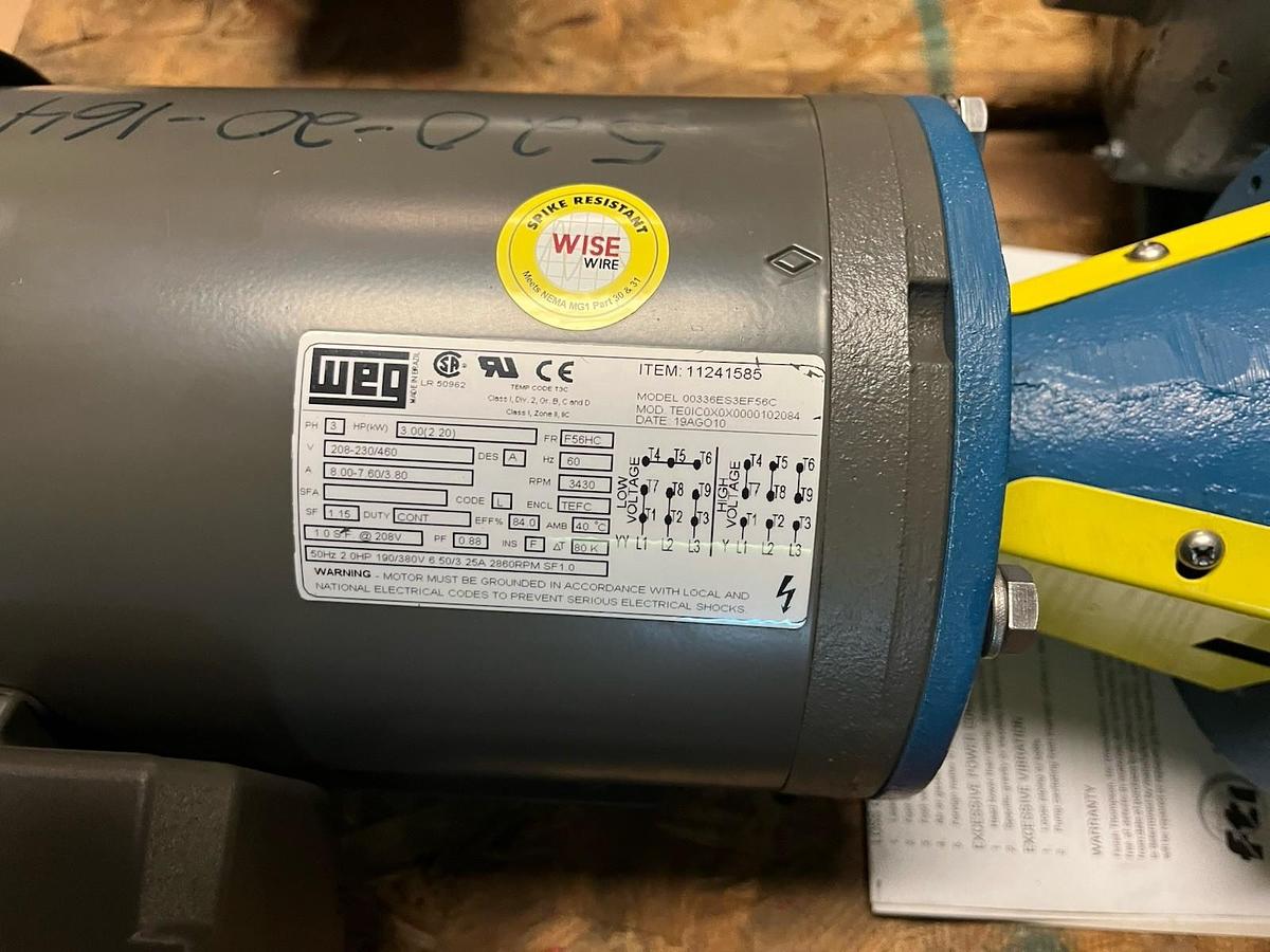 FINISH THOMPSON,GP11VVB01455C13,CENTRIFUGAL PUMP 1-1/2"X1-1/2"X5" 3HP 3PH 4-1/2"