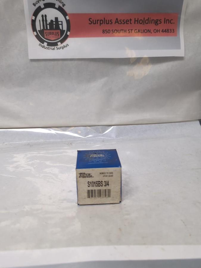 MARTIN,S1015BS 3/4,BORED TO SIZE SPUR GEAR NOS