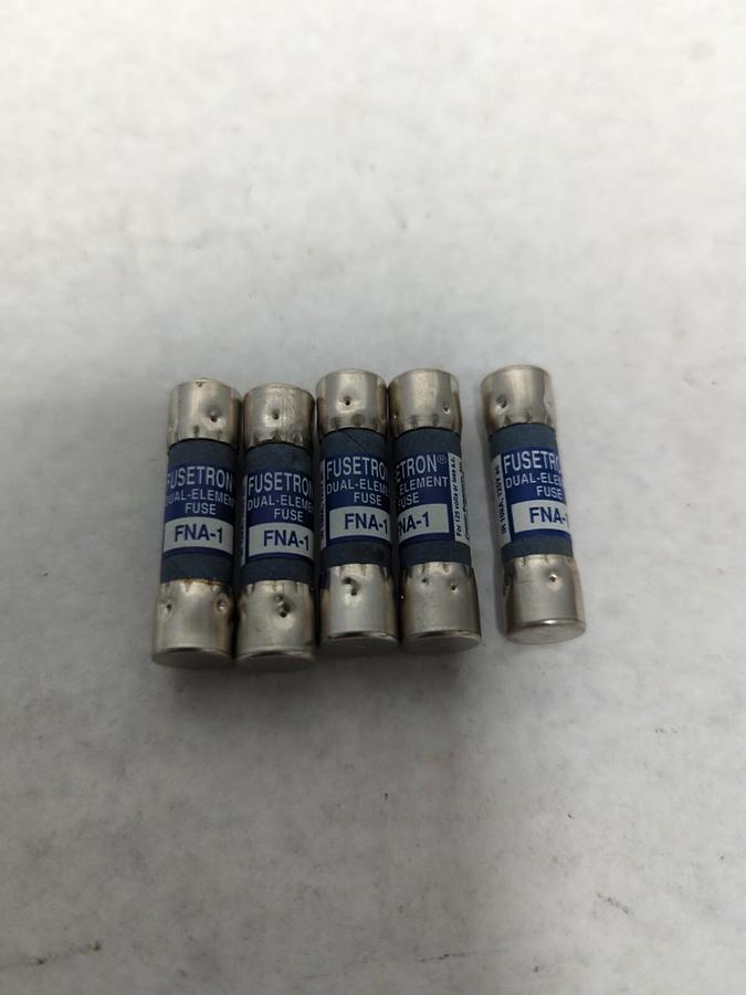 COOPER BUSSMANN,FNA-1,FUSETRON 1 AMP FUSE LOT OF 5 NOS