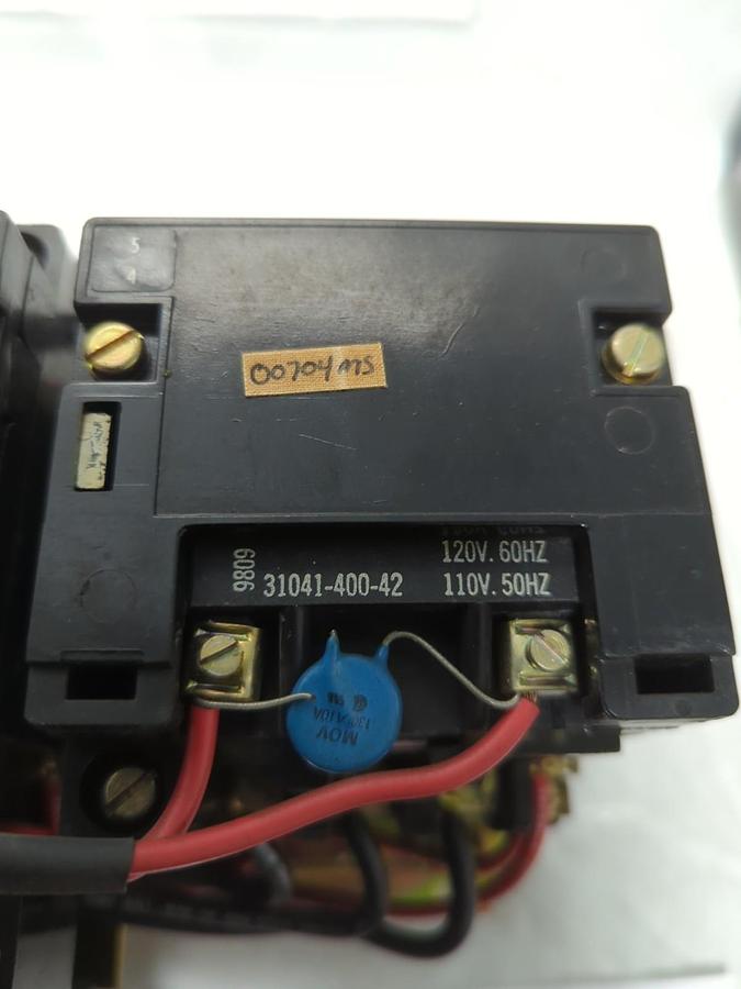 Used SQUARE D,8736SB04,SIZE 0 REVERSING STARTER 120V 60HZ COIL