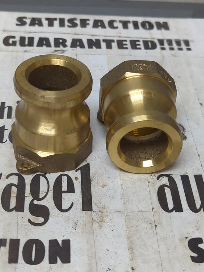 CAMLOCK,125A,BRASS QUICK COUPLING 1-1/4 MALE X 1-1/4 FEMALE NPT LOT OF 2 NOS