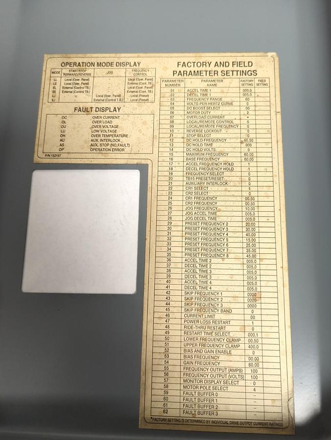 Used ALLEN BRADLEY,1333-CAB ADJUSTABLE FREQUENCY AC DRIVE PRE-OWNED
