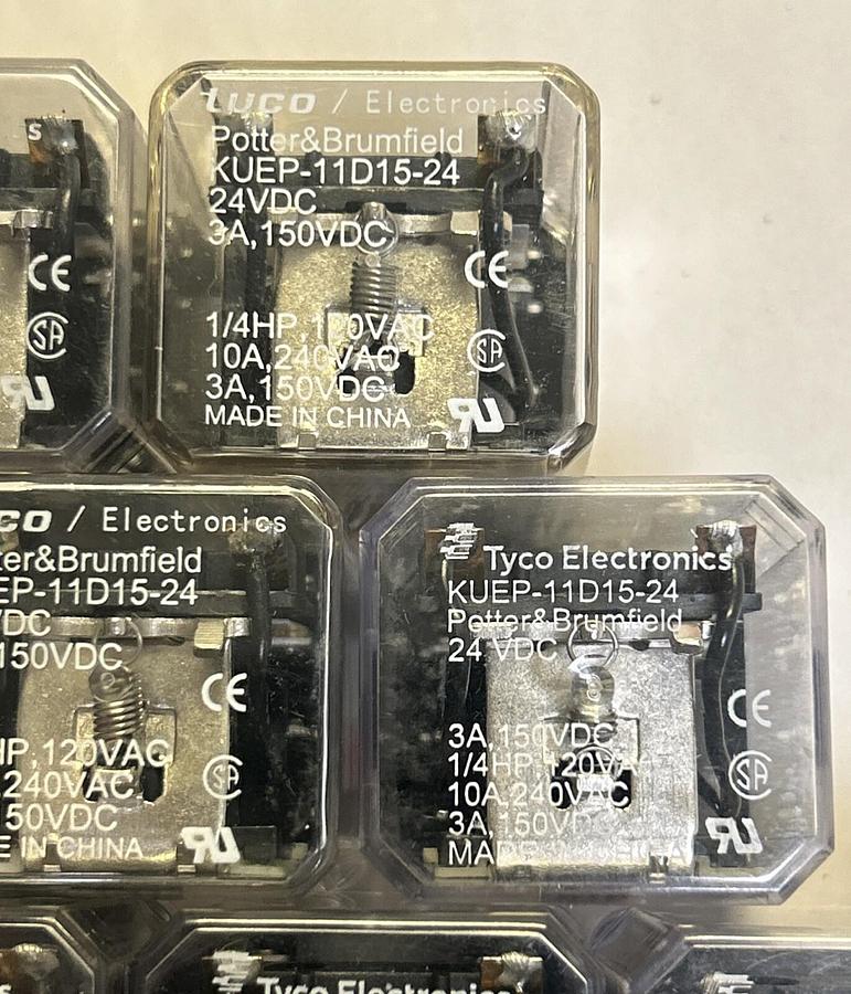 Used POTTER & BRUMFIELD,KUEP-11D15-24,RELAY LOT OF 29
