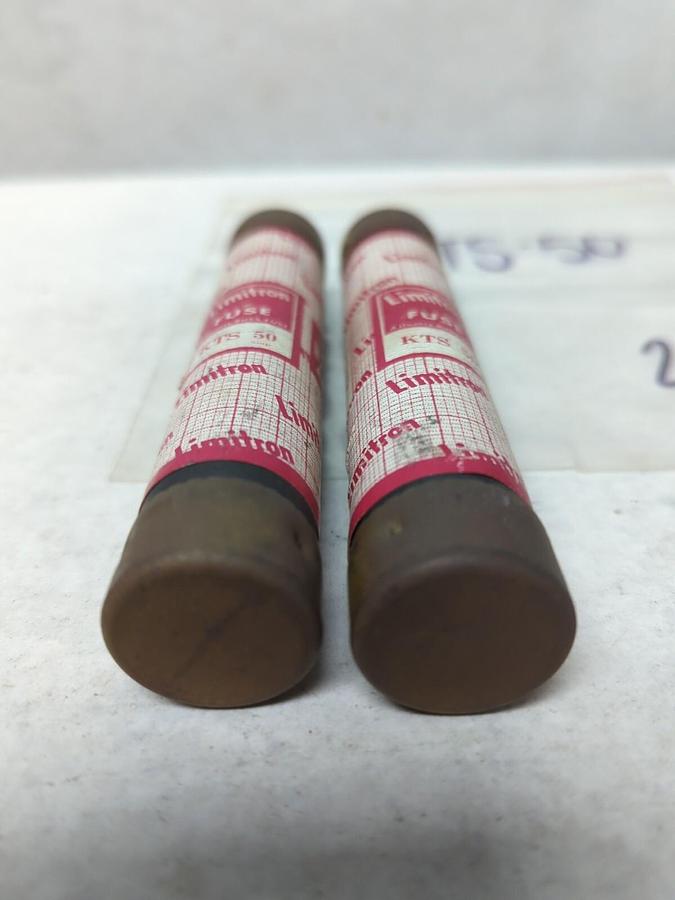 Used COOPER BUSSMANN,KTS-50,LIMITRON 50 AMP FUSE LOT OF 2 PRE-OWNED