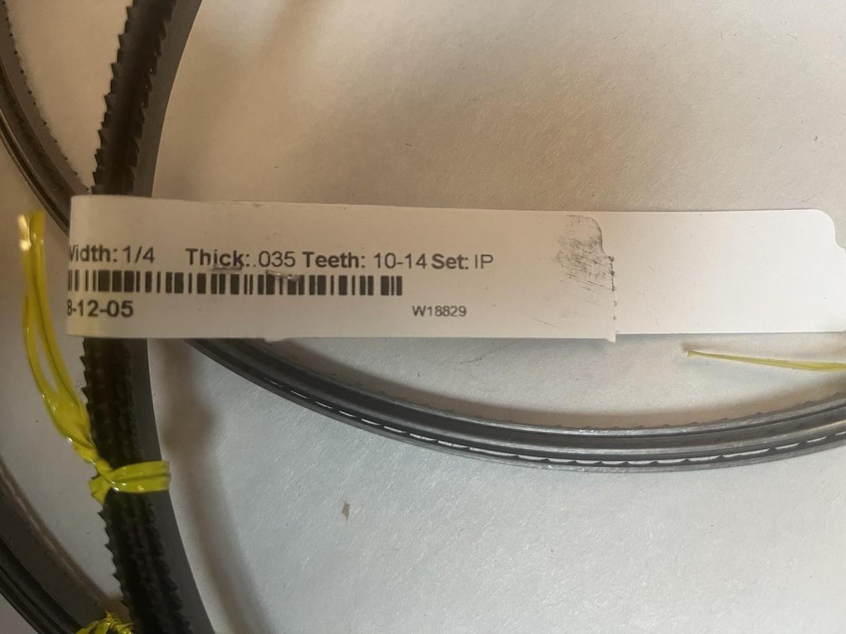 Used STARRETT,49659-08126,INTESS PRO-DIE BANDSAW BLADE LENGTH 12-05" W 1/4" LOT OF 3