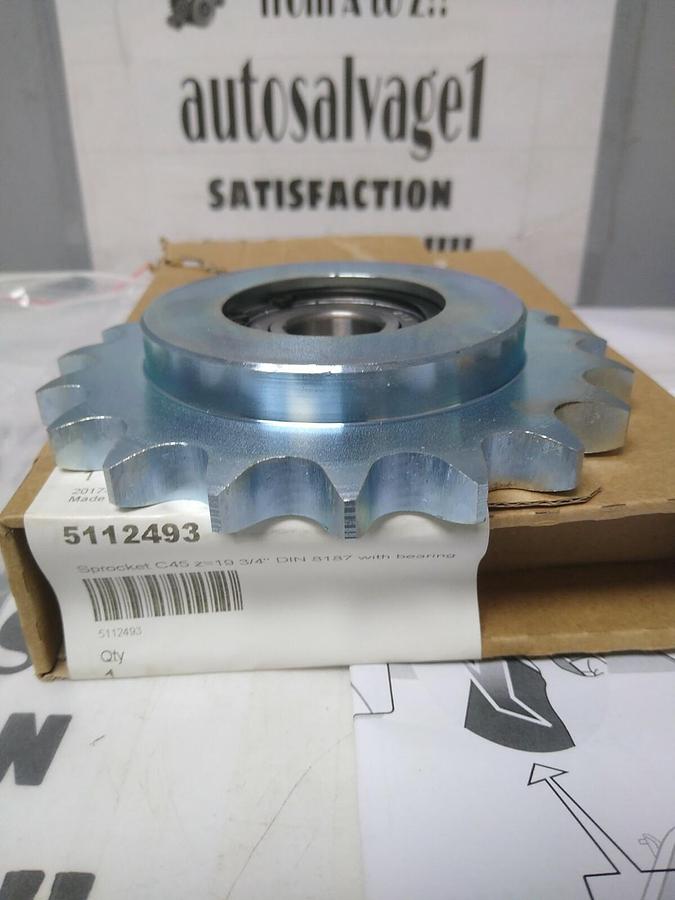 AMBAFLEX FLEXLINK,5112493,SPROCKET  C45 Z=19 3/4 IN DIN 8187 W/ BEARING NOS
