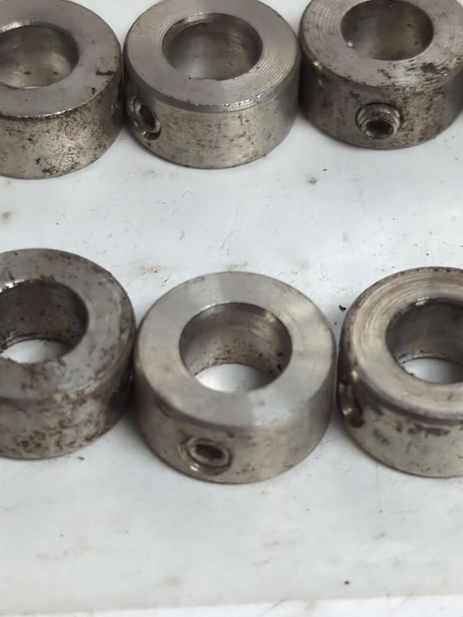 Used UNBRANDED,3/8 INCH,SET SCREW COLLAR LOT OF 30 PRE-OWNED