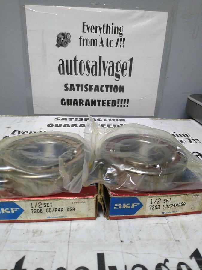 SKF,7208 CD/P4ADGA,Super Precision Bearing Set NOS
