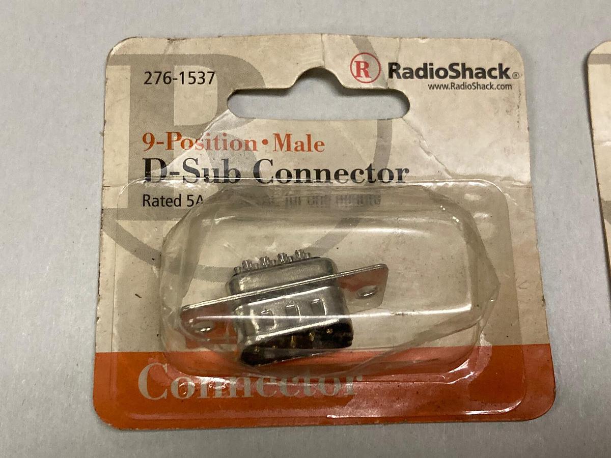 Used RadioShack,276-1537,9-Position Male Solder D-Sub Connector Lot of 2