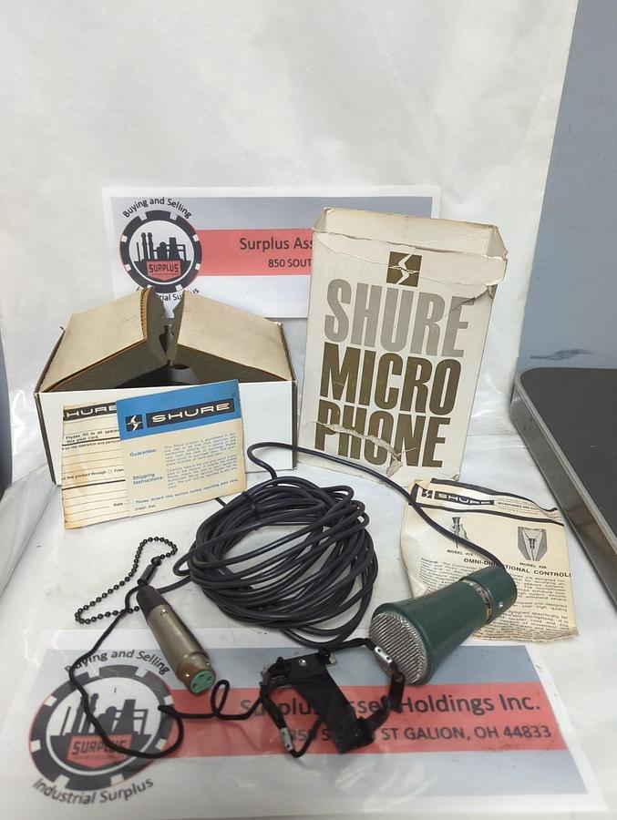 SHURE,420 COMMANDO CONTROLLED MAGNETIC OMNIDIRECTIONAL MICROPHONE NOS