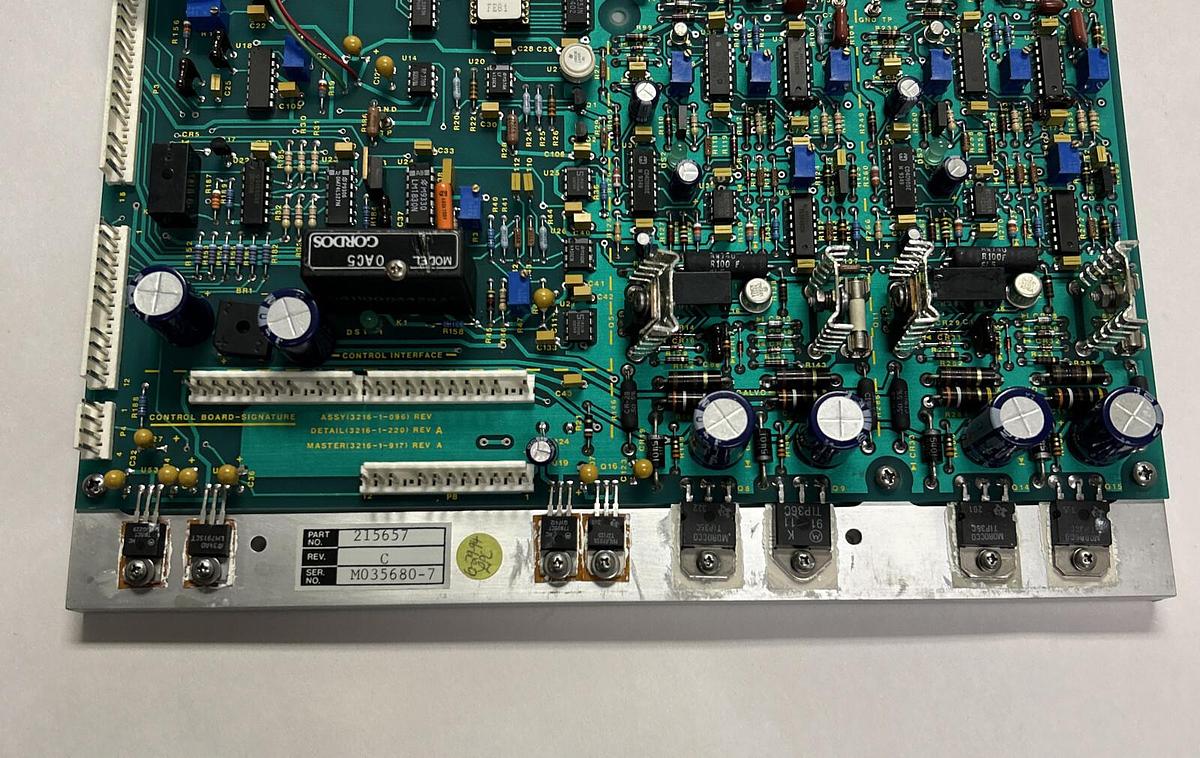 Used CONTROL LASER CORP,215657,REV C MARKING LASER CONTROL BOARD