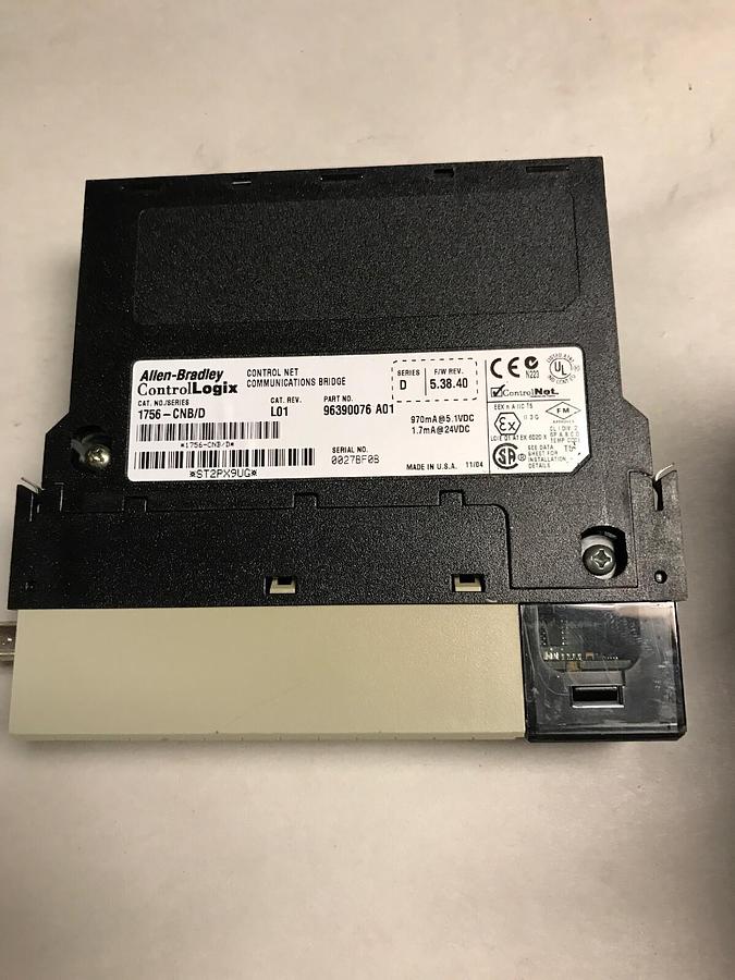 Used Allen Bradley,1756-CNB,Series D Control Net Communications Bridge lot of 2