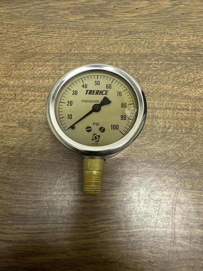 Trerice,D82LFB2502LA110,Pressure Gauge 0-100 PSI