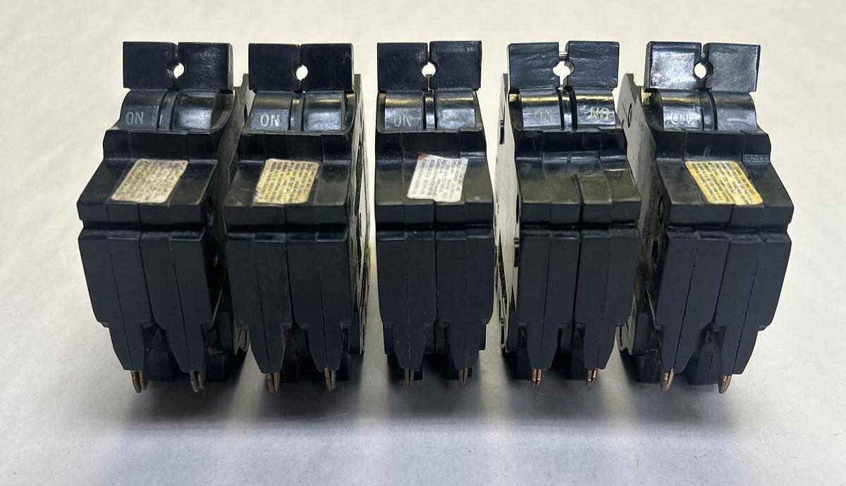 Used FEDERAL PACIFIC,NC230,CIRCUIT BREAKER 30A 120/240V 2P LOT OF 5