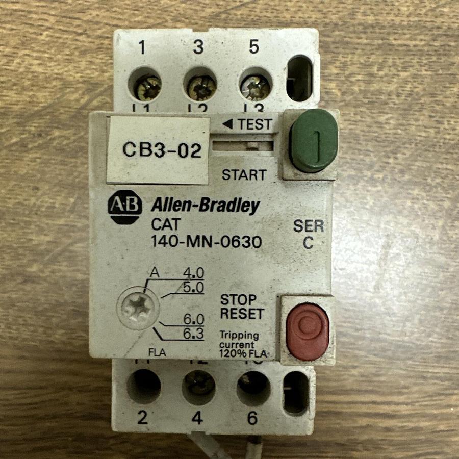 Used Allen Bradley,140-MN-0630 Ser C,Manual Motor Starter