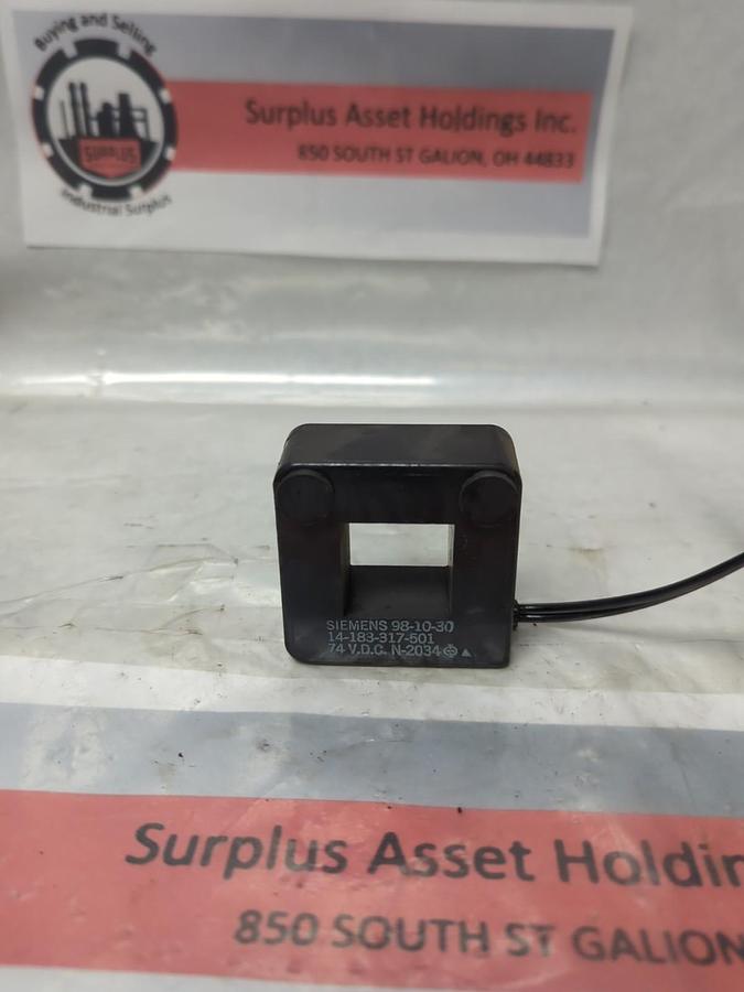 Used SIEMENS,98-10-30,COIL 14-183-317-50 74VDC N-2034 PRE-OWNED