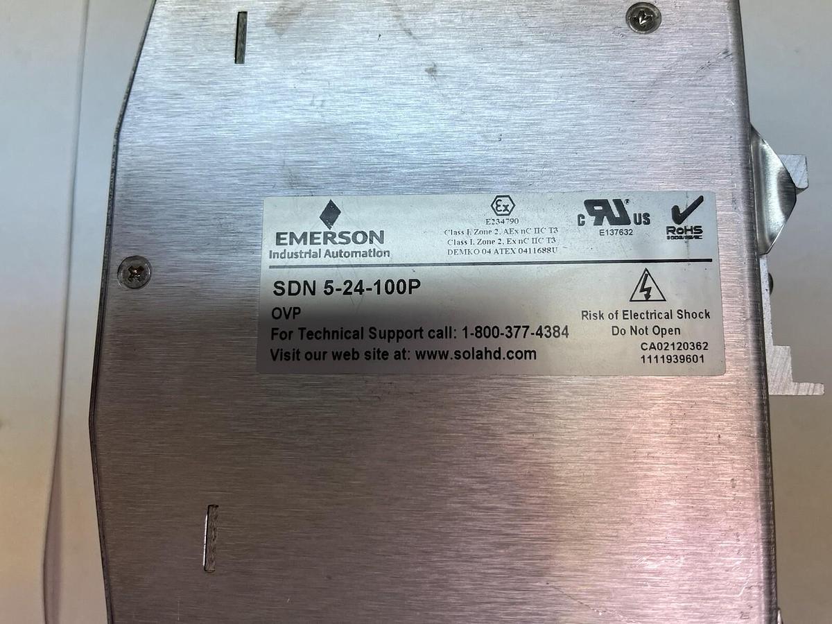 Used EMERSON,SDN-5-24-100P,SOLA POWER SUPPY