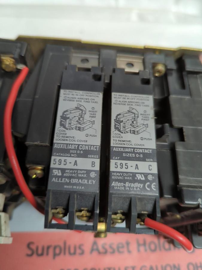 Used ALLEN BRADLEY,509-B0D,MOTOR STARTER SERIES B SIZE 1 PRE-OWNED