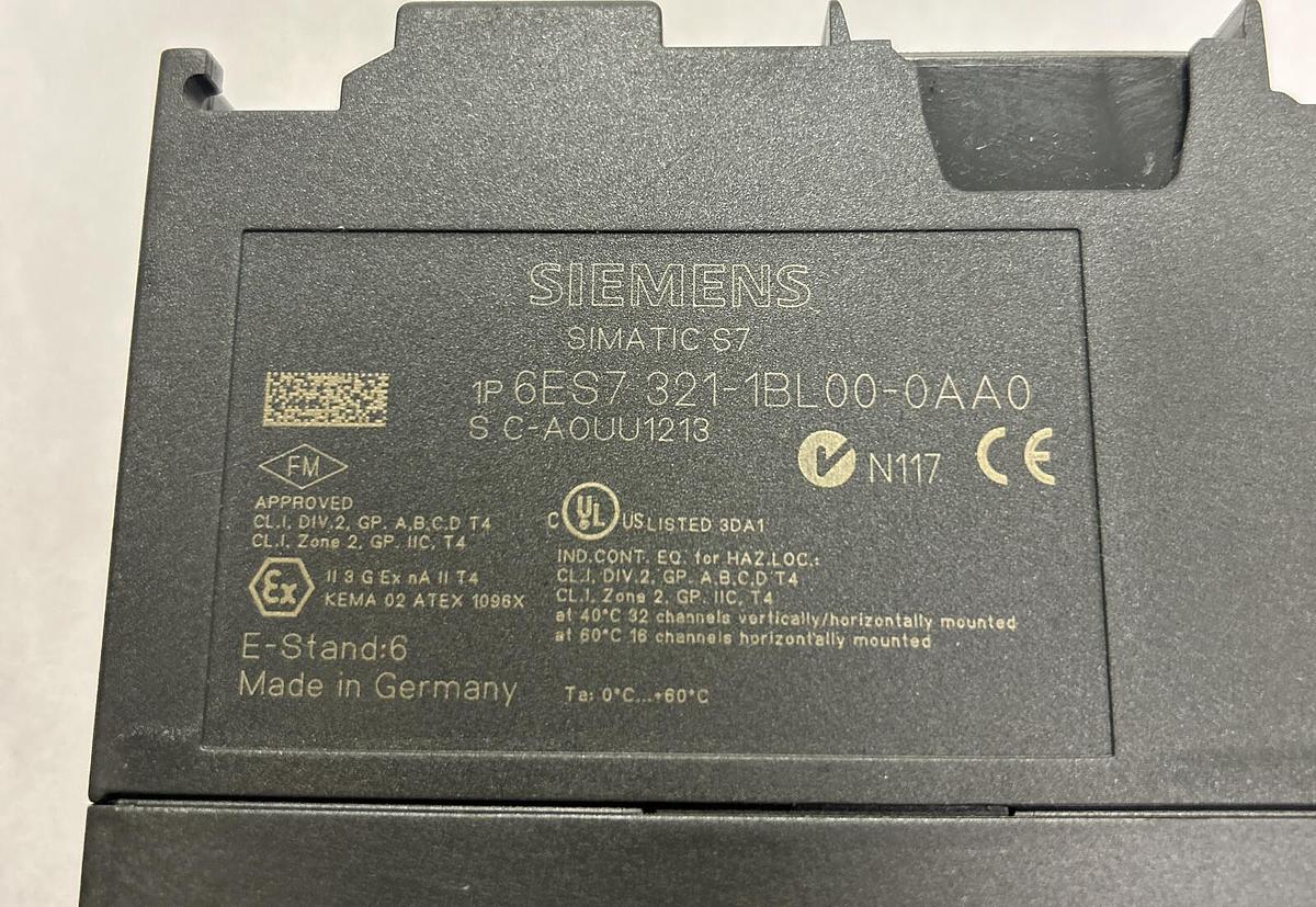Used SIEMENS,6ES7321-1BL00-0AA0,INPUT MODULE