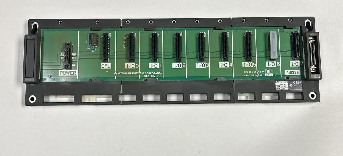 Used MITSUBISHI,A1S-38B,8 SLOT RACK BASE UNIT