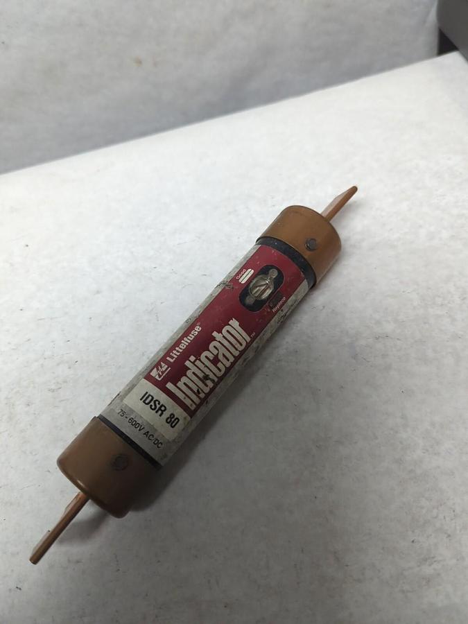 Used LITTELFUSE,IDSR80,INDICATOR 80 AMP FUSE PRE-OWNED