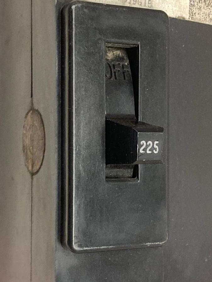 Used Westinghouse,CA2225,2-Pole Circuit Breaker 240Vac 40C 225A