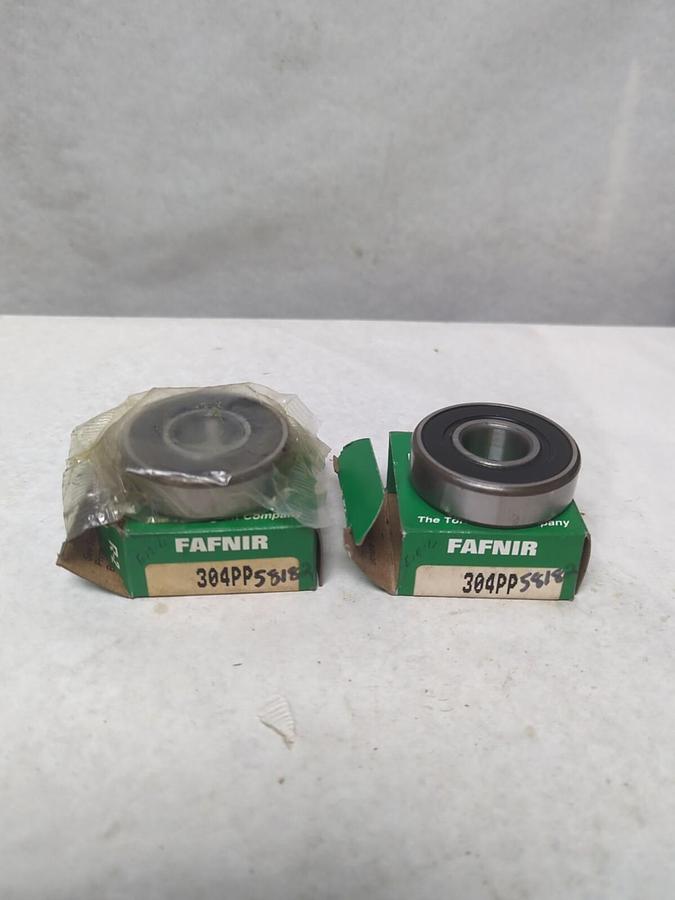 FAFNIR,304PP,RUBBER SEALED BALL BEARING LOT OF 2 NOS