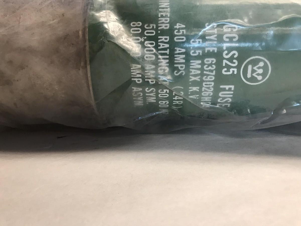 Westinghouse,GCLS25,Fuse 5.5Kv 450Amp 24R NOS
