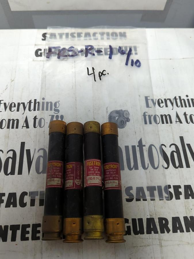 COOPER BUSSMANN,FRS-R-1-6/10,FUSETRON 1-6/10 AMP FUSES LOT OF 4 NOS
