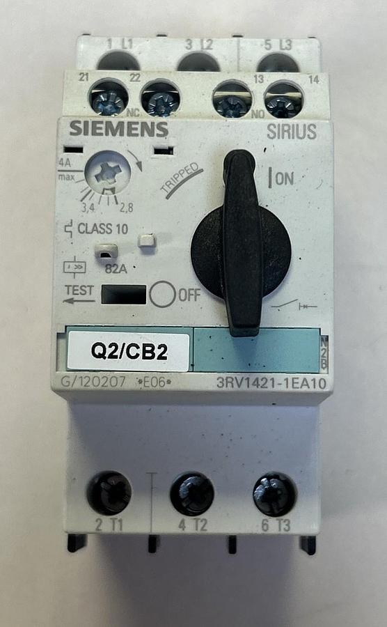 Used SIEMENS,3RV1421-1EA10,MOTOR STARTER