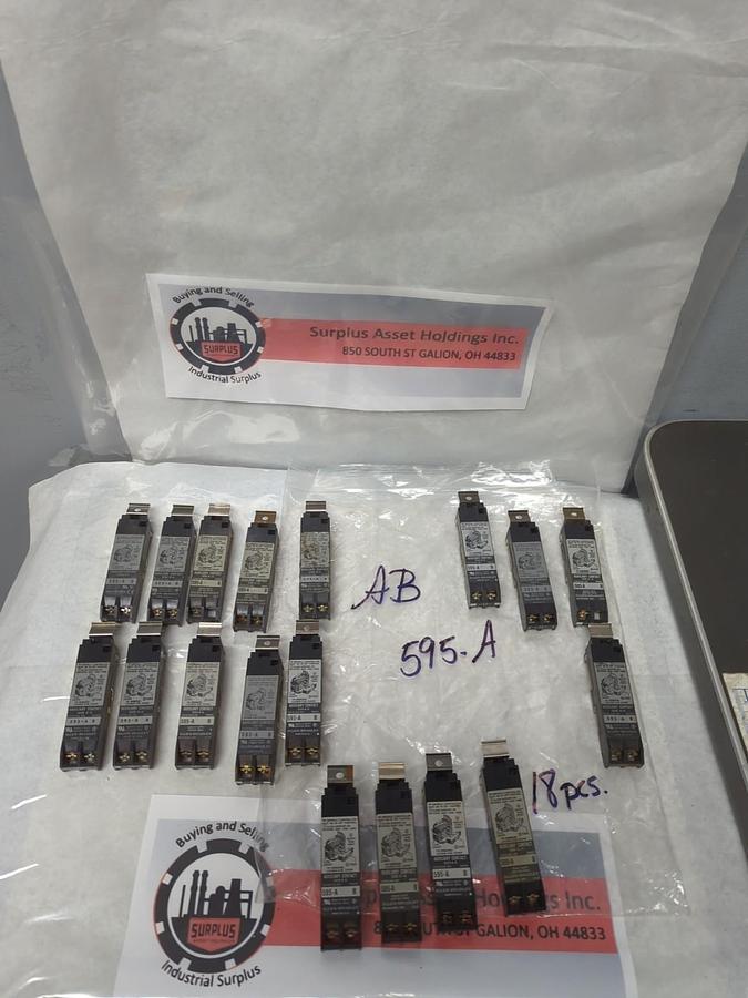 Used ALLEN BRADLEY,595-A,AUXILIARY CONTACT SERIES B LOT OF 18 PRE-OWNED