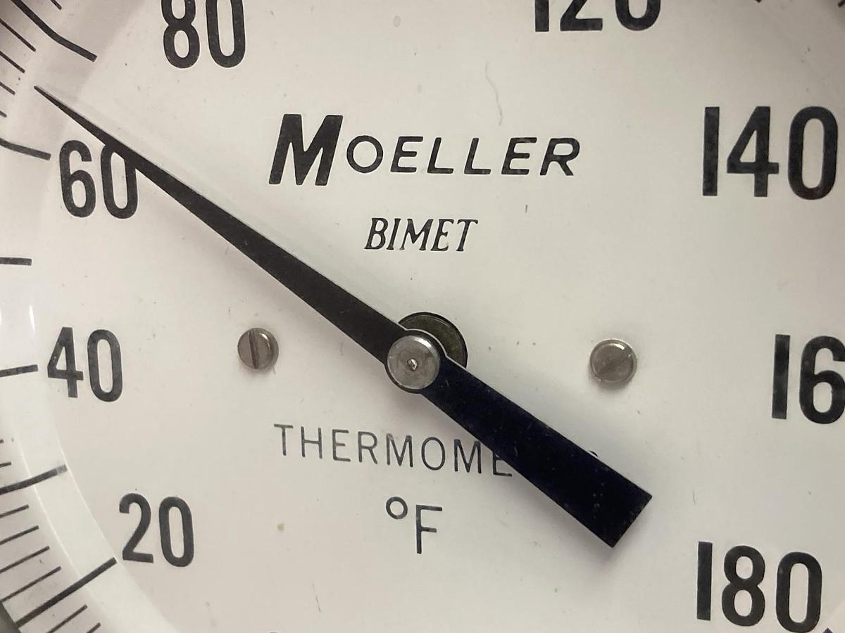 Moeller Bimetal,Model 4000 0-200°F,Thermometer 6 Inch Stem