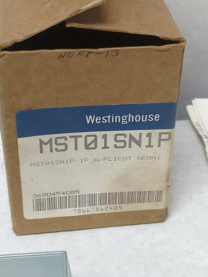 WESTINGHOUSE,MST01SN1P,STARTER WITH PILOT LIGHT 1-POLE NEMA 1 NEW