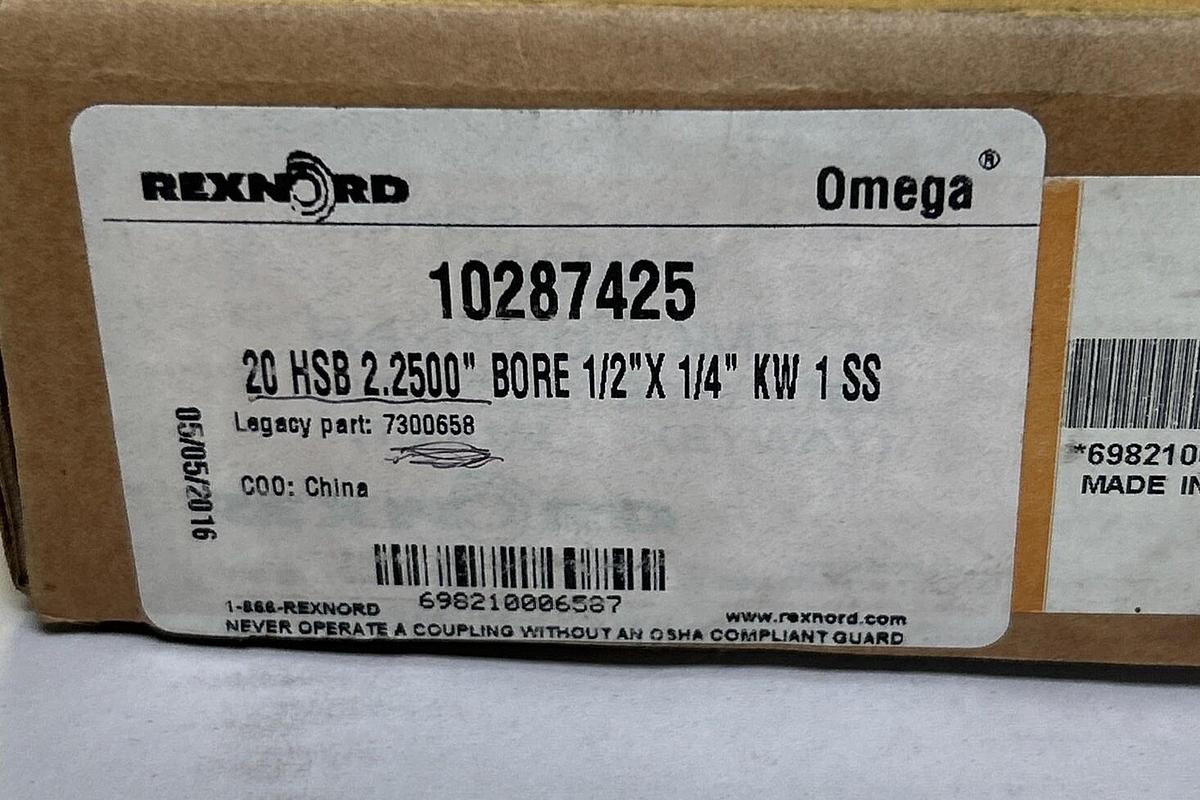 REXNORD,10287425,20HSB 2.5INCH BORE NOS